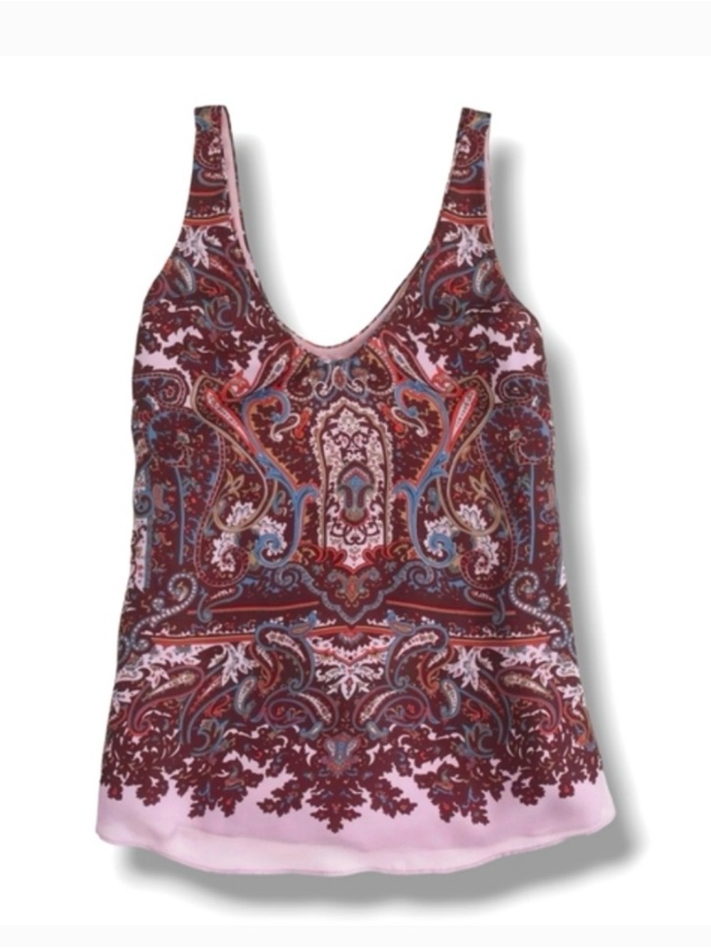 J. CREW "Cate" Silk Paisley Print Bohemian Camisole Tank Top NWT MSRP$118 Size 4